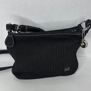 The Sak Black Knit Shoulder Bag